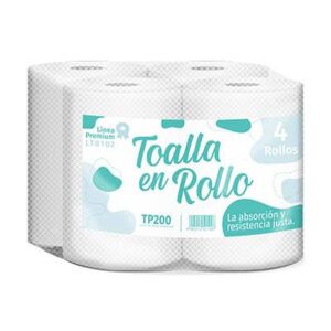 toalla en rollo blanca