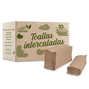 Toallas intercaladas ecológicas natural