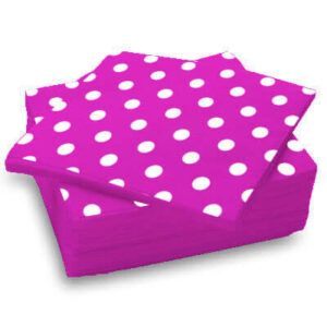servilletas decoradas 30x30 fucsia